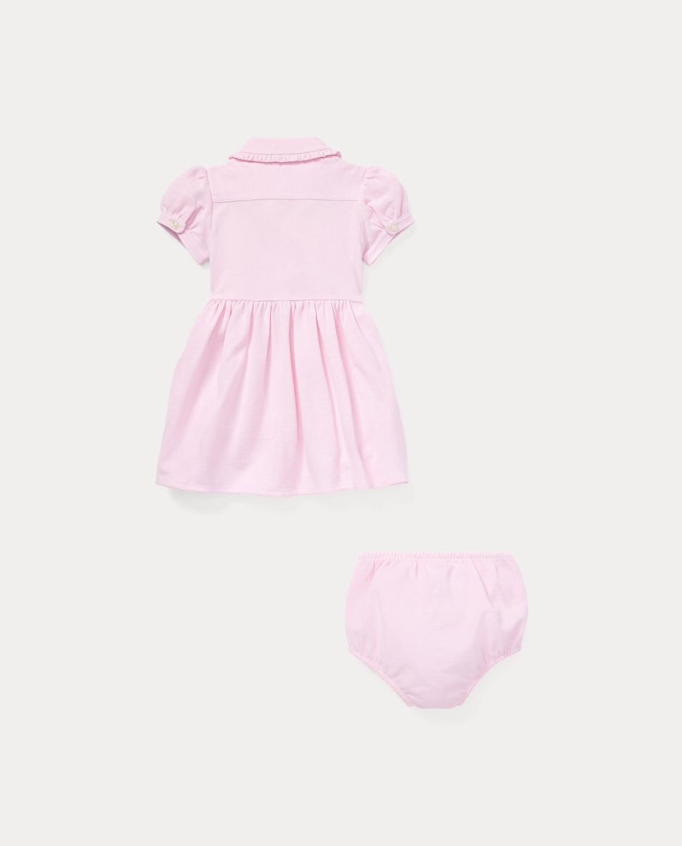 Vestido oxford rosa de bebé Polo Ralph Lauren Rosa-claro-2