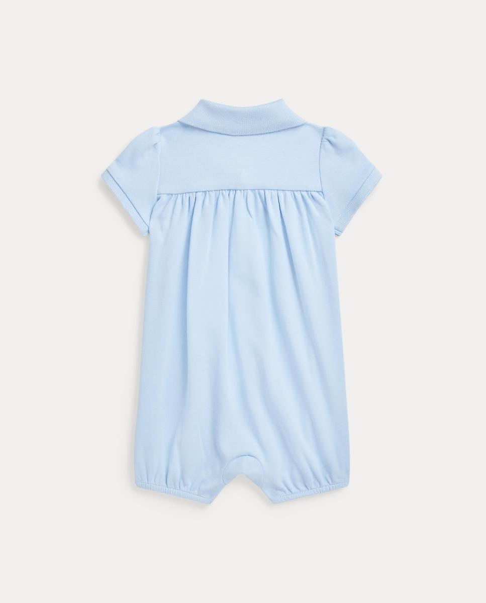 Babygrow de Bebé com Interlock e Cavalo Bordado Polo Ralph Lauren Azul-claro-2