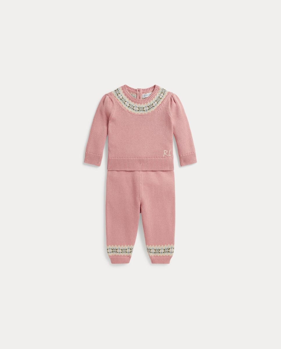 Imagem 0 de Conjunto de Camisola de Malha e Calças de Algodão de Bebé