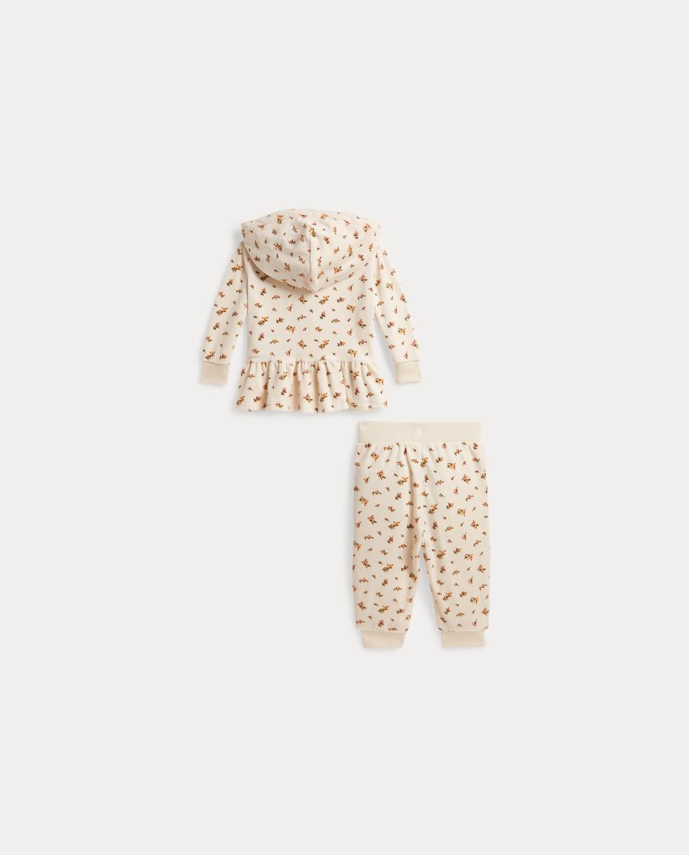 Conjunto de Sweatshirt e Joggers de Veludo de Bebé Natural-2