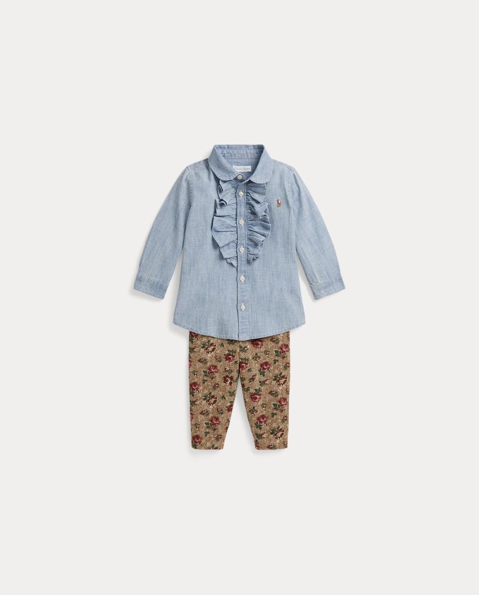 Imagem 0 de Conjunto de Duas Peças de Bebé com Estampado Floral