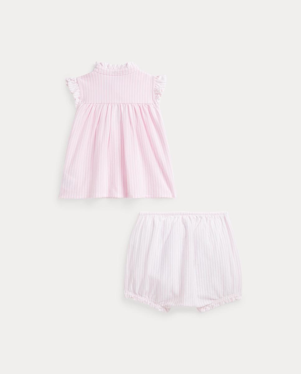 Conjunto de Piqué de Bebé com Cavalo Bordado Polo Ralph Lauren Rosa-claro-2