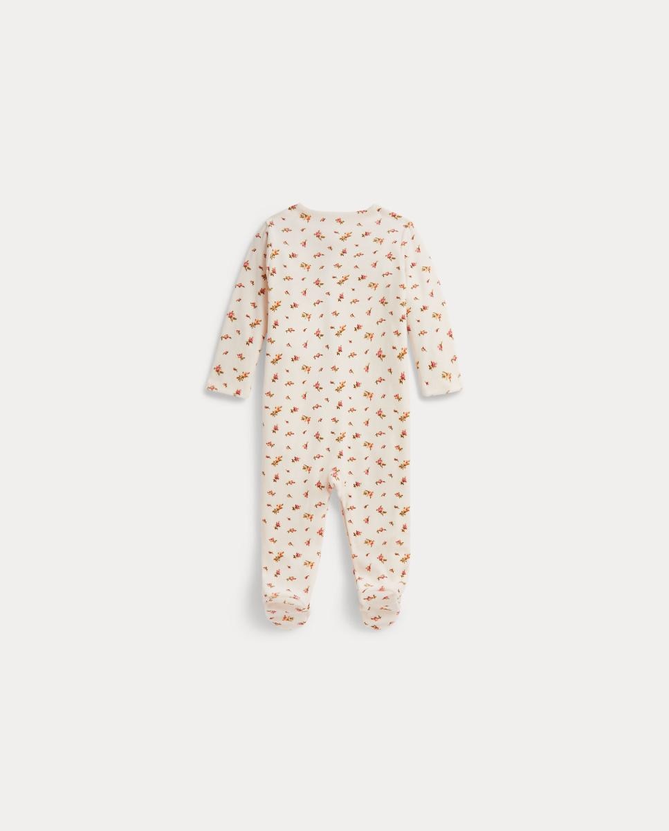 Babygrow de Veludo Estampado de Bebé Natural-2