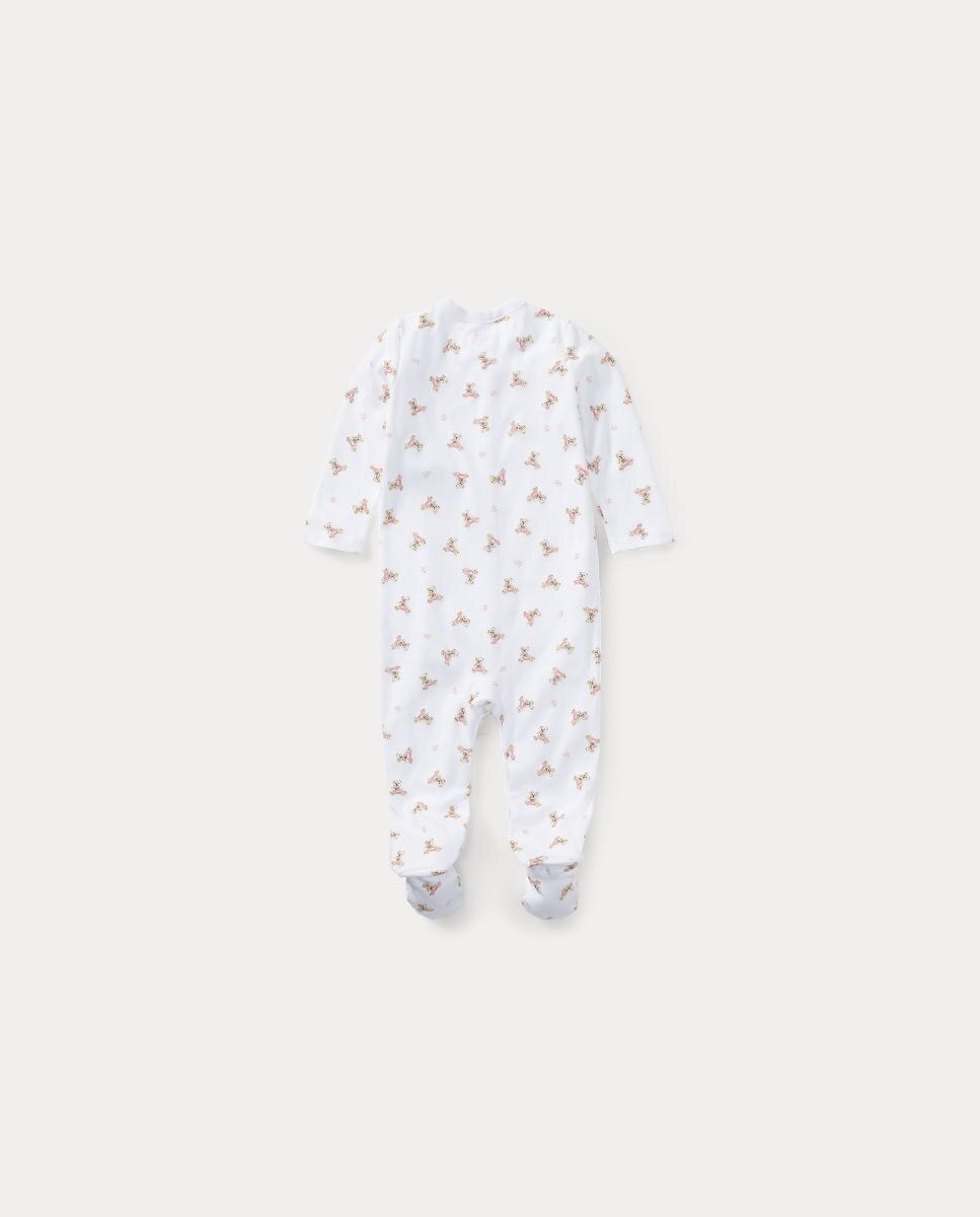 Pelele de bebé niña de algodón con el osito de Polo - Polo Ralph Lauren - Blanco Blanco-2