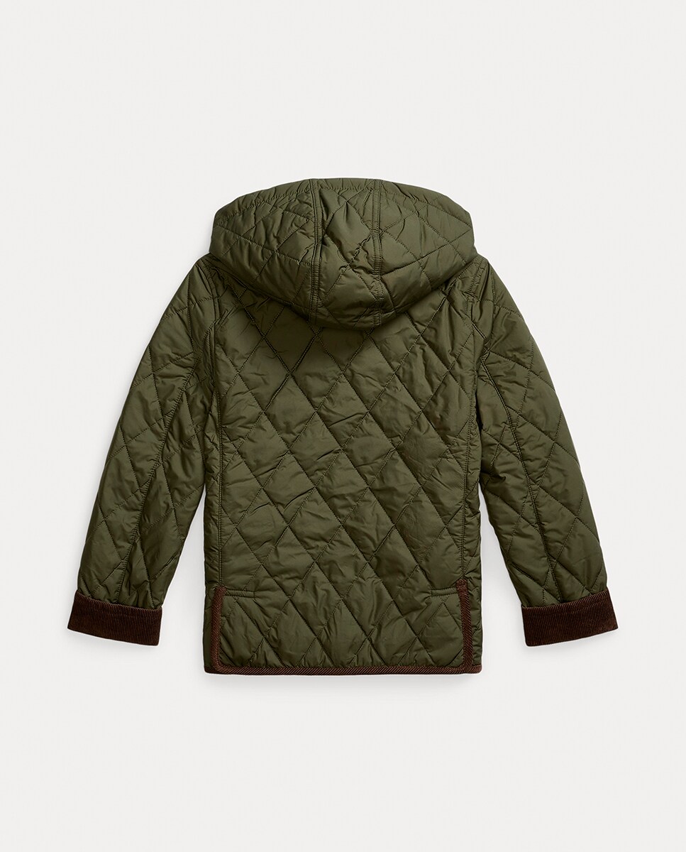 Husky Acolchoado com Capuz Verde-militar-2