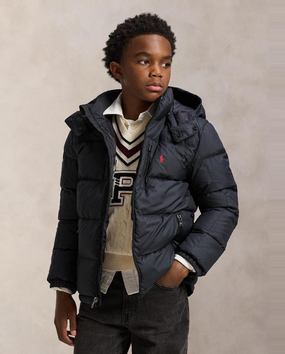 Blusão Acolchoado de Penugem Ripstop Preto-3