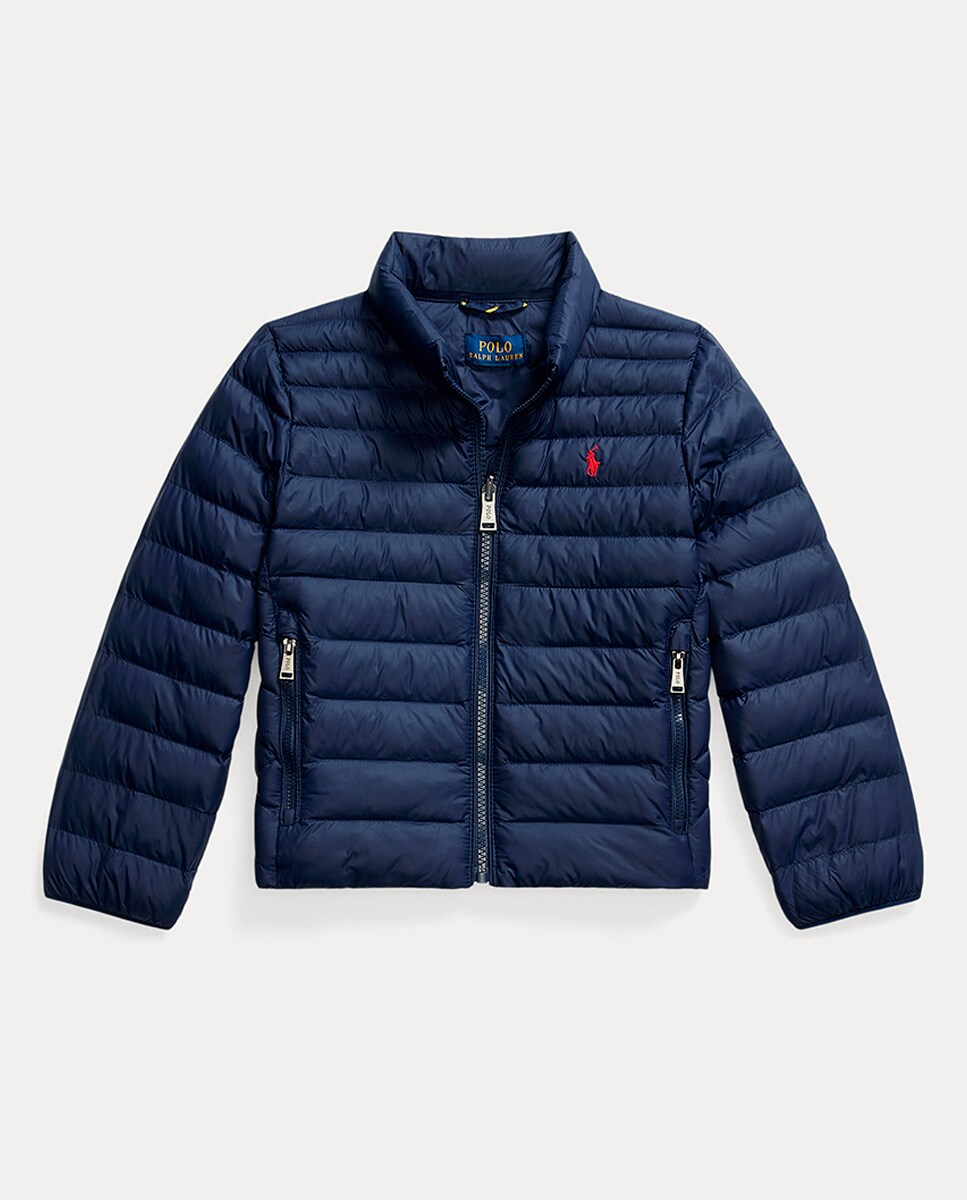 Blusão Acolchoado Repelente à Água Azul-marinho-4