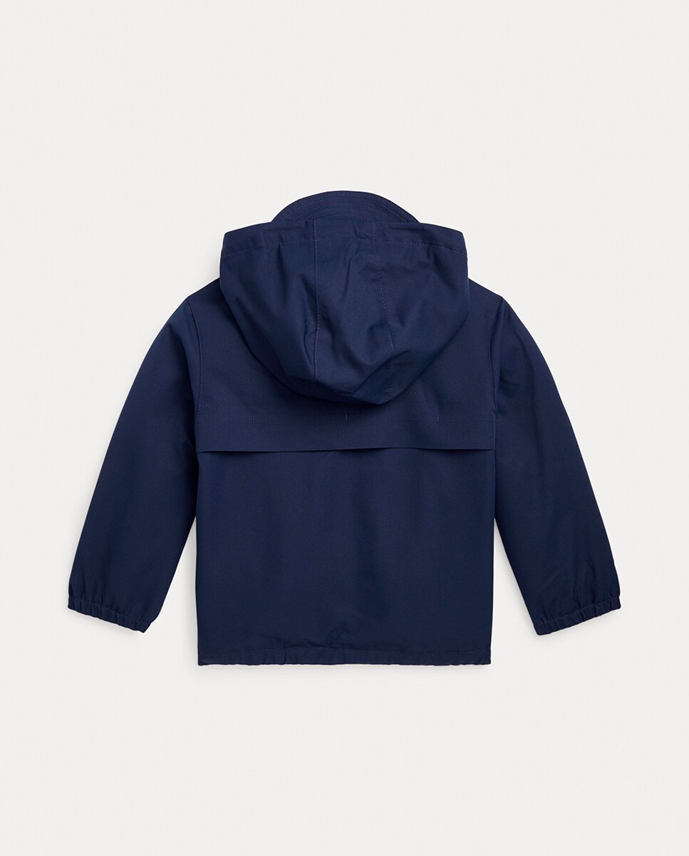Corta-Vento com Capuz Repelente à Água Azul-marinho-2