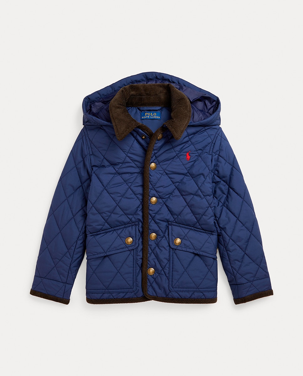 Husky Acolchoado com Capuz Azul-marinho-5