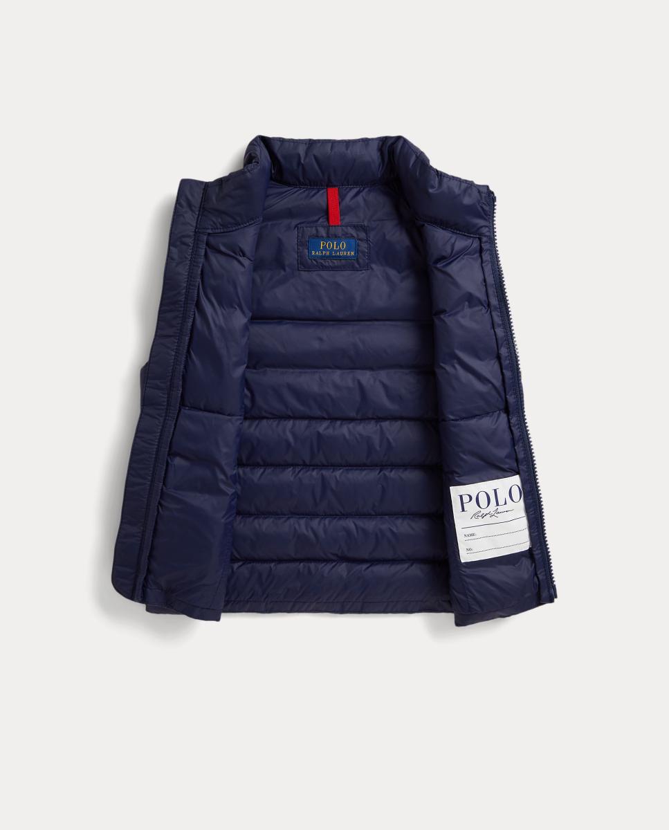 Colete Fino Acolchoado com Fecho de Correr Polo Ralph Lauren Azul-marinho-3
