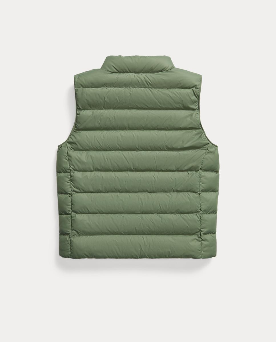 Colete Fino Acolchoado com Fecho de Correr Polo Ralph Lauren Verde-militar-2