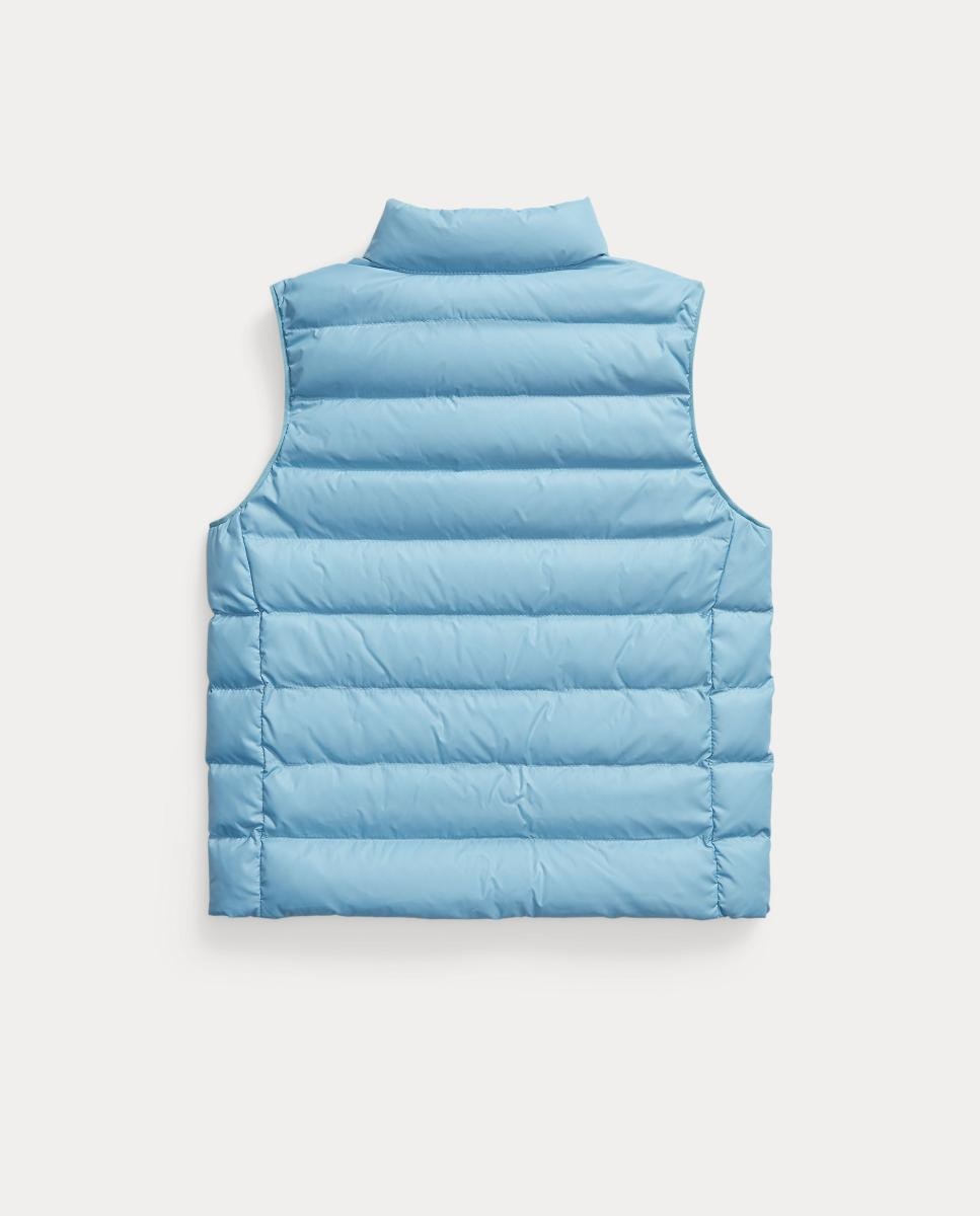 Colete Fino Acolchoado com Fecho de Correr Polo Ralph Lauren Azul-claro-2