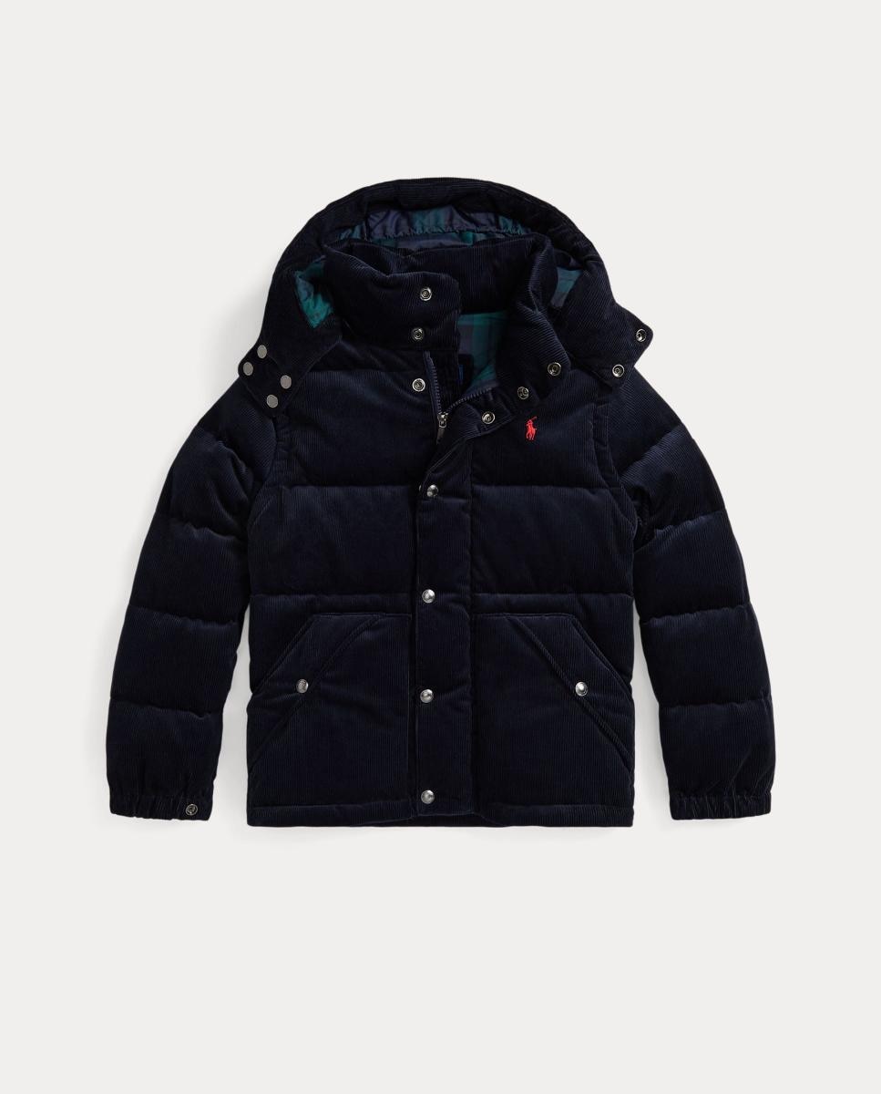 Blusão Acolchoado Unissexo de Bombazina com Cavalo Bordado Polo Ralph Lauren Azul-marinho-5