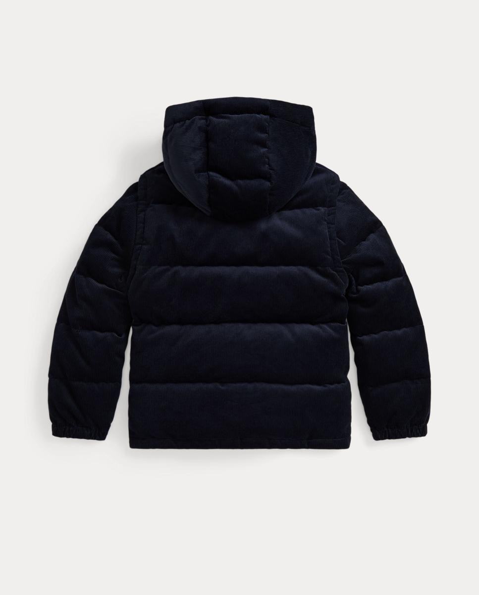 Blusão Acolchoado Unissexo de Bombazina com Cavalo Bordado Polo Ralph Lauren Azul-marinho-6