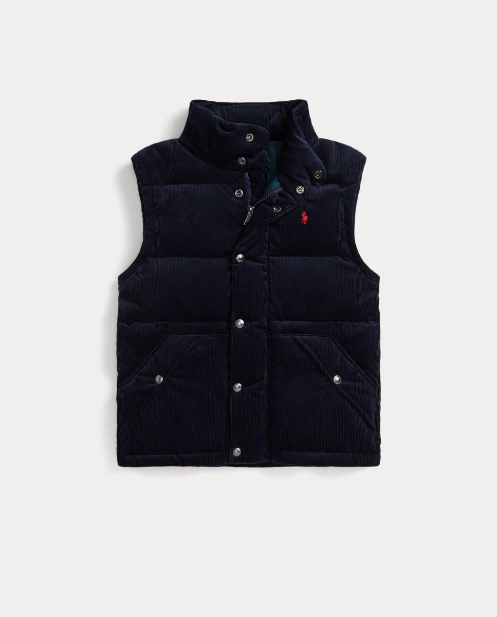 Blusão Acolchoado Unissexo de Bombazina com Cavalo Bordado Polo Ralph Lauren Azul-marinho-7