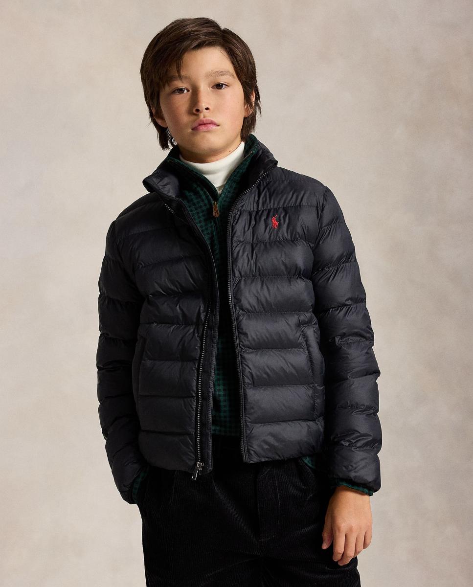 Imagen 0 de Plumífero unisex ligero repelente al agua Negro