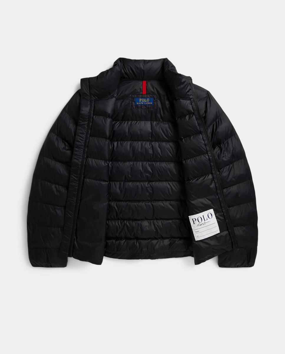 Blusão Acolchoado Unissexo Ligeiro Repelente à Água Polo Ralph Lauren Preto-3