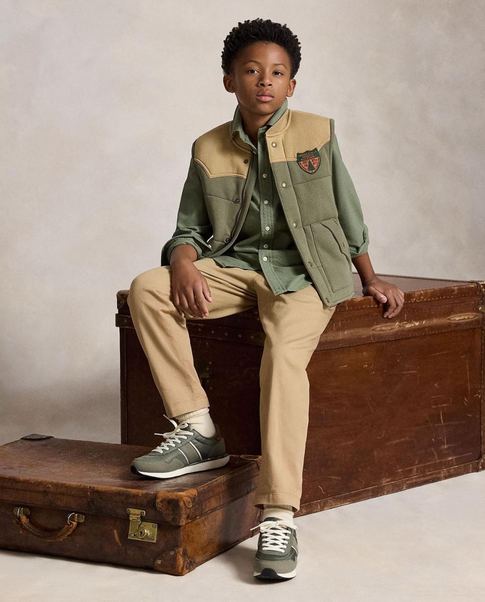 Colete de Felpa com Remendo Polo Ralph Lauren Verde-militar-5