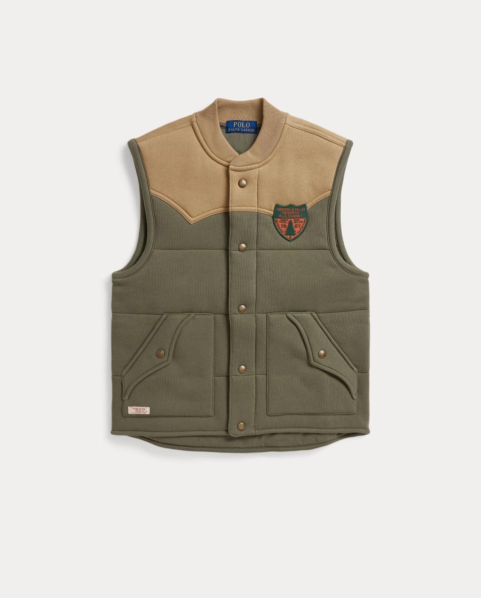 Colete de Felpa com Remendo Polo Ralph Lauren Verde-militar-6