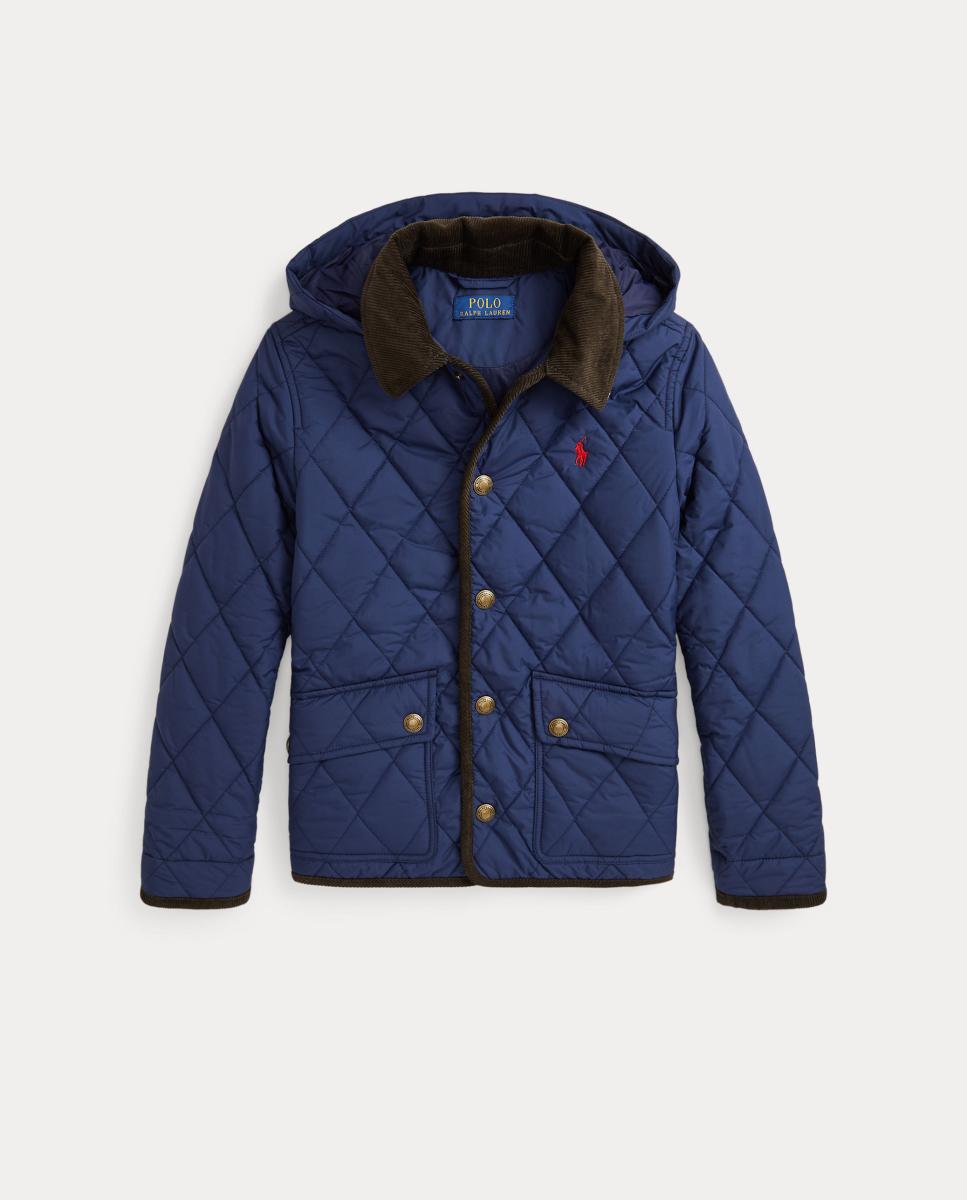 Casaco Husky Unissexo Acolchoado com Gola de Bombazina Polo Ralph Lauren Azul-marinho-4