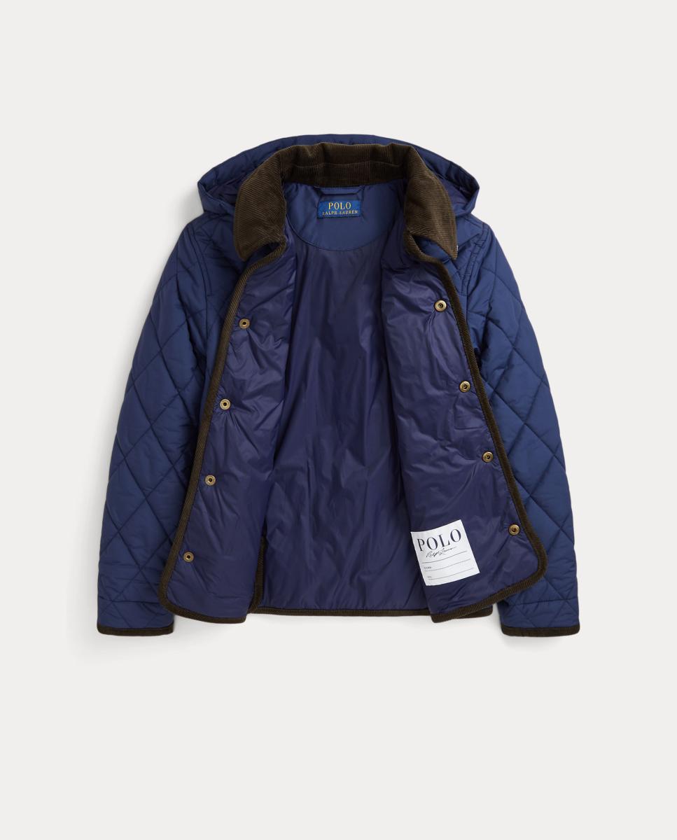 Casaco Husky Unissexo Acolchoado com Gola de Bombazina Polo Ralph Lauren Azul-marinho-6