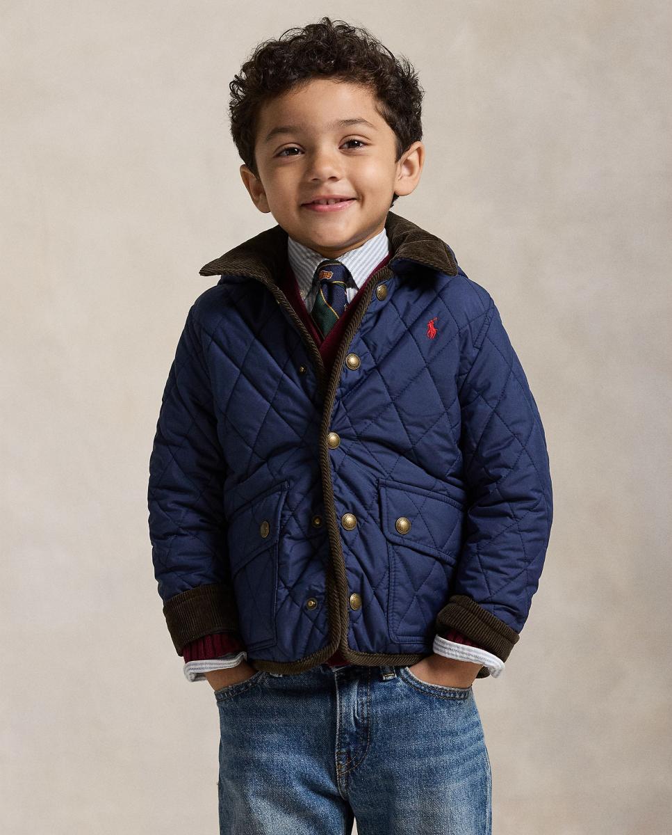 Chaqueta Husky unisex acolchada con cuello de pana - Polo Ralph Lauren - Azul marino Azul marino-2