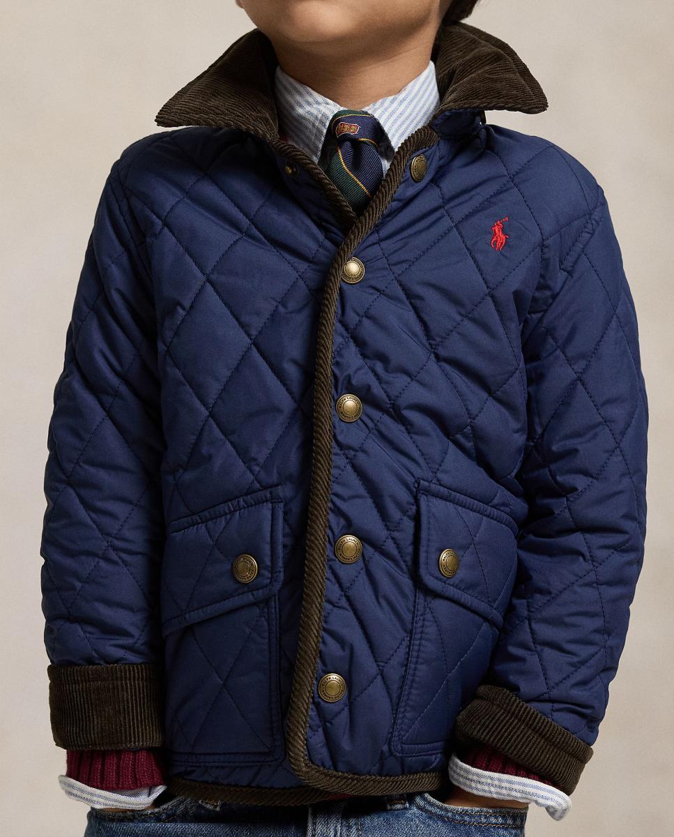 Chaqueta Husky unisex acolchada con cuello de pana - Polo Ralph Lauren - Azul marino Azul marino-3