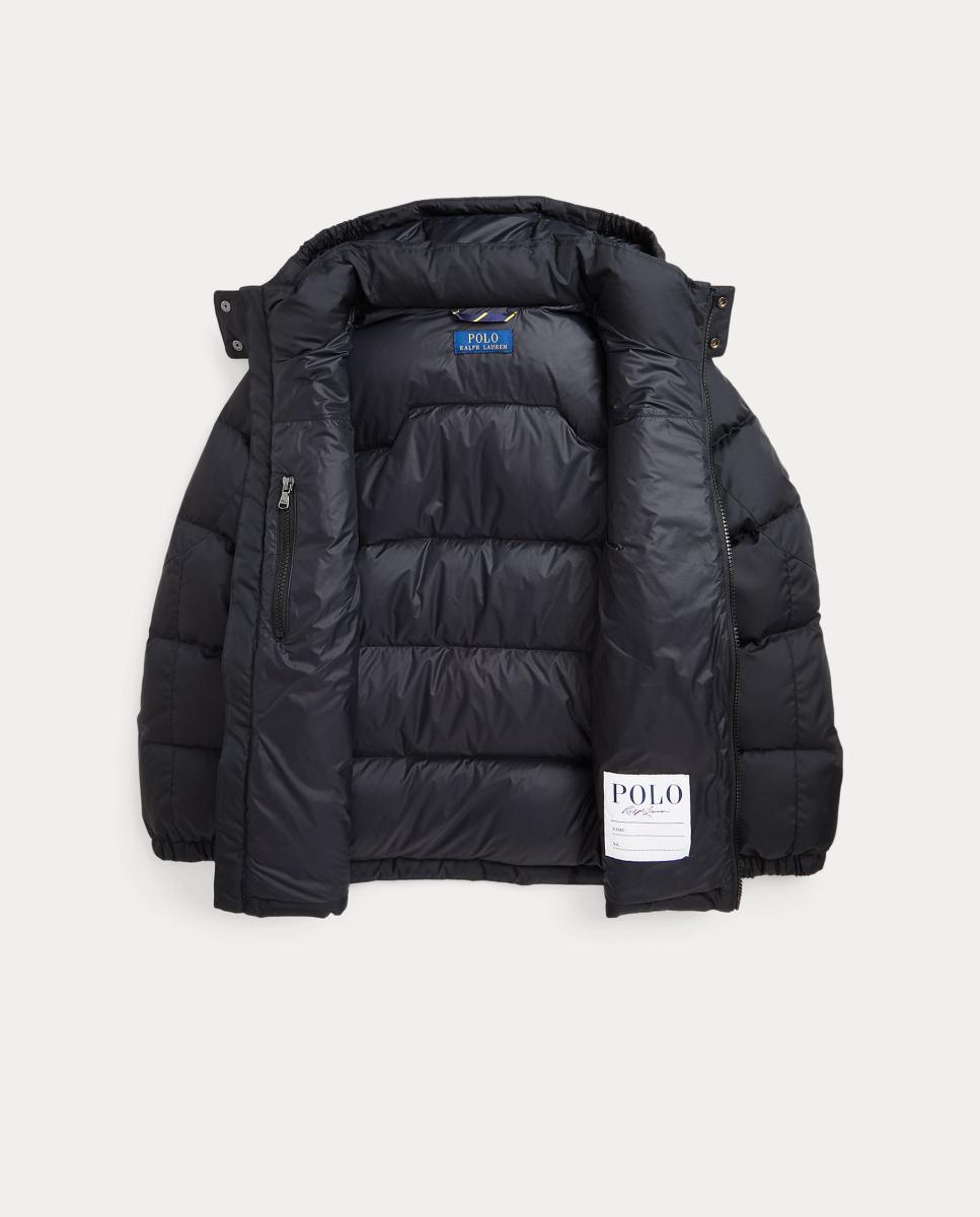 Blusão Acolchoado Unissexo de Penugem Ripstop com Capuz Polo Ralph Lauren Preto-6
