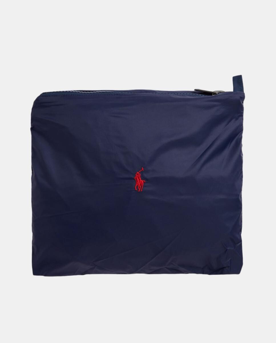 Impermeável Big Pony Dobrável com Capuz Azul-marinho-3