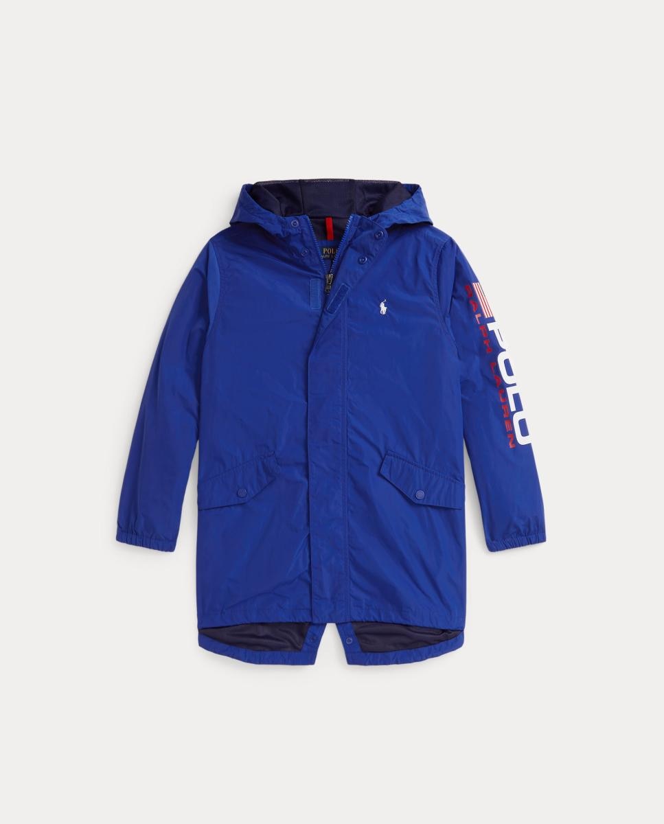 Imagem 0 de Casaco Comprido com Capuz e Logótipo