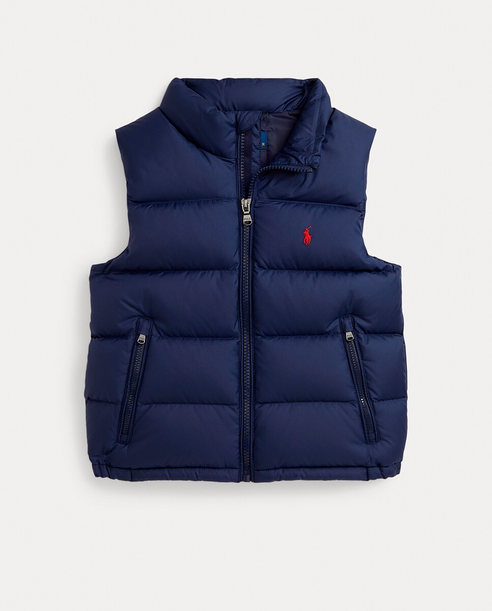 Chaleco acolchado de niño de plumón Años/2 Azul marino