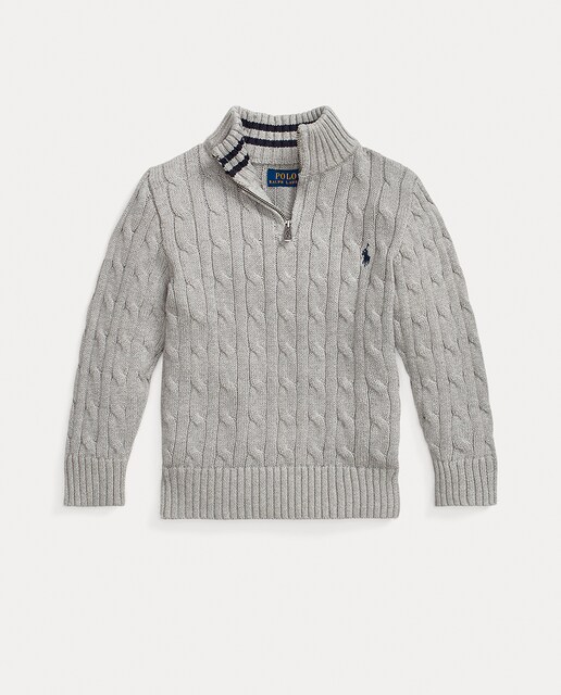 Imagem 0 de Camisola de Malha do Cabo com Meio Fecho de Correr