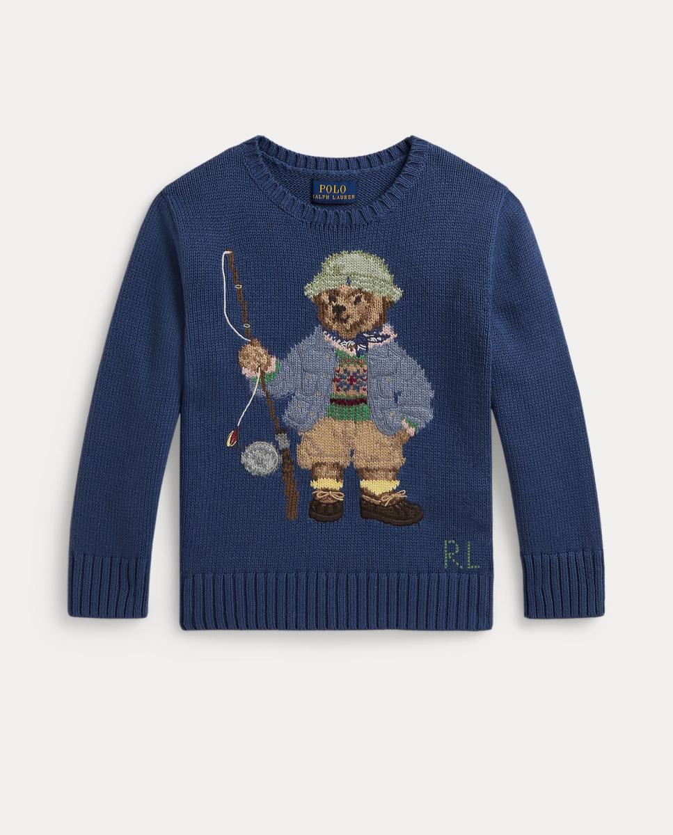 Imagem 0 de Camisola de Malha Unissexo de Algodão com Polo Bear