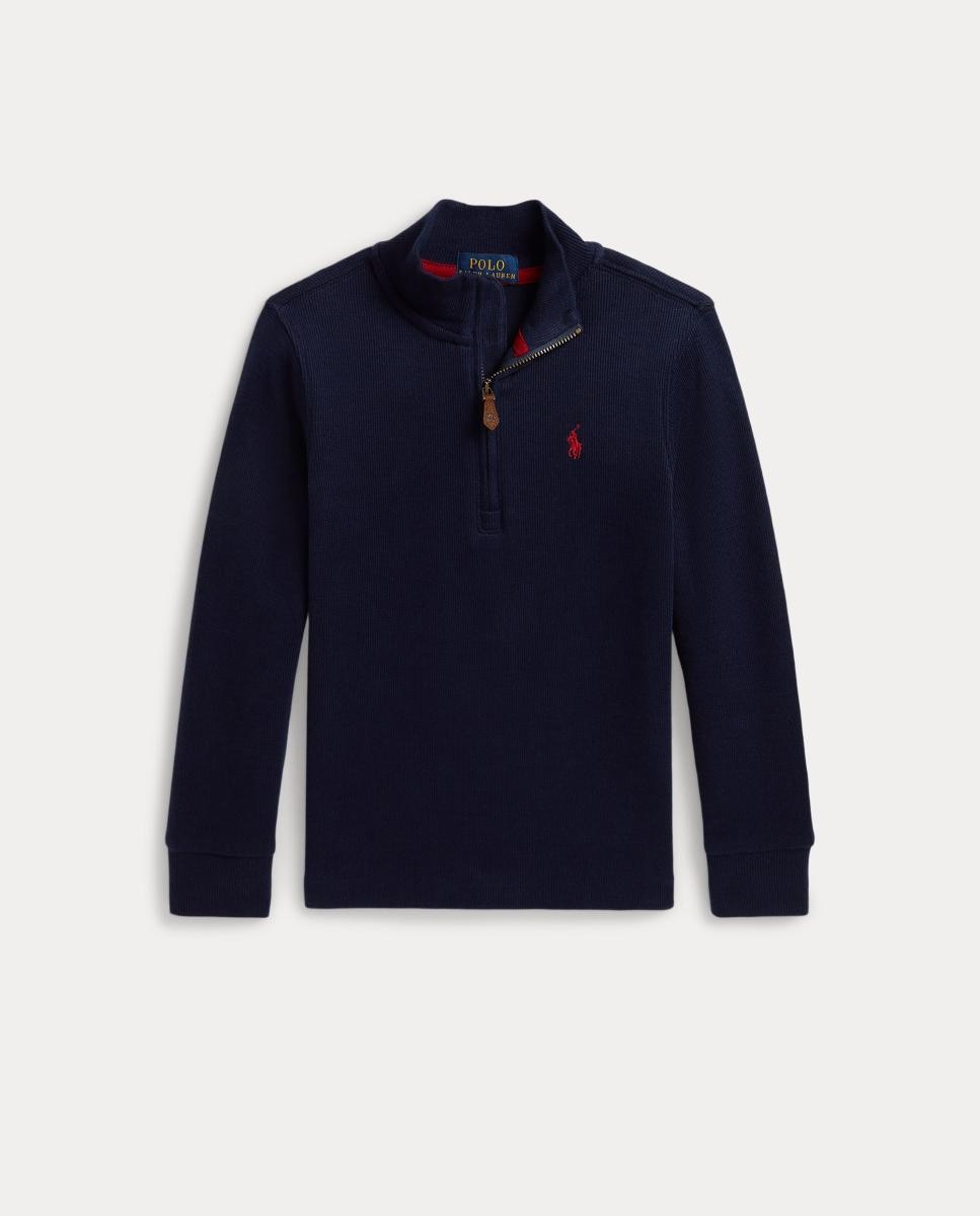 Imagem 0 de Sweatshirt Canelada com Meio Fecho de Correr