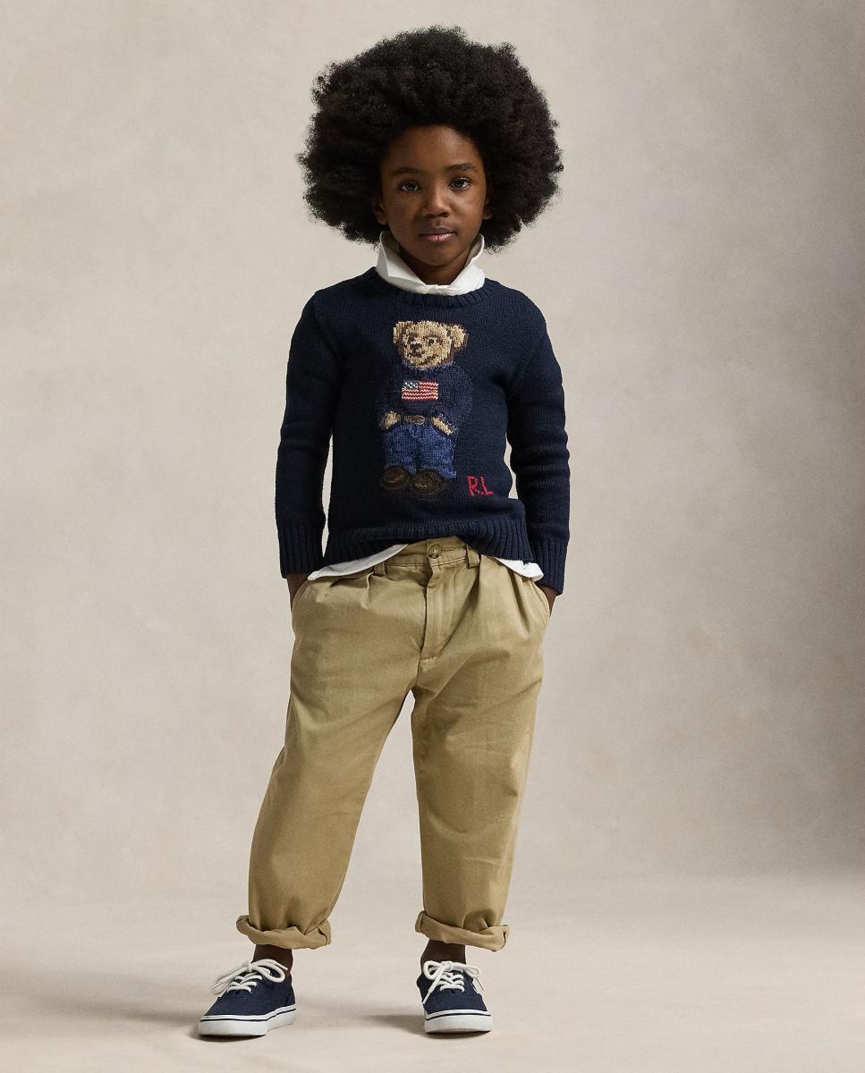 Imagem 0 de Camisola de Malha Unissexo de Algodão com Polo Bear
