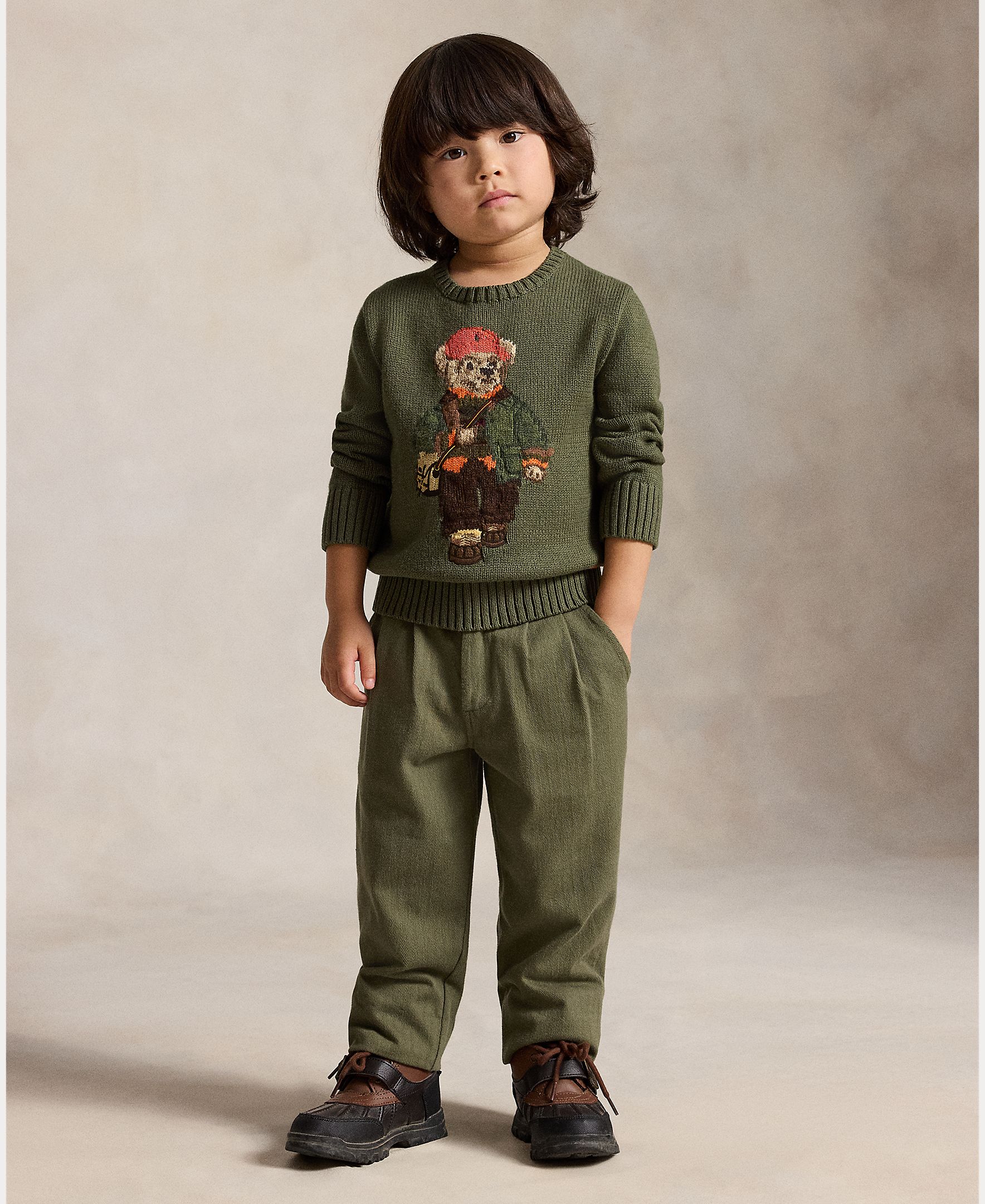 Imagem 0 de Camisola de Malha Unissexo de Algodão com Polo Bear