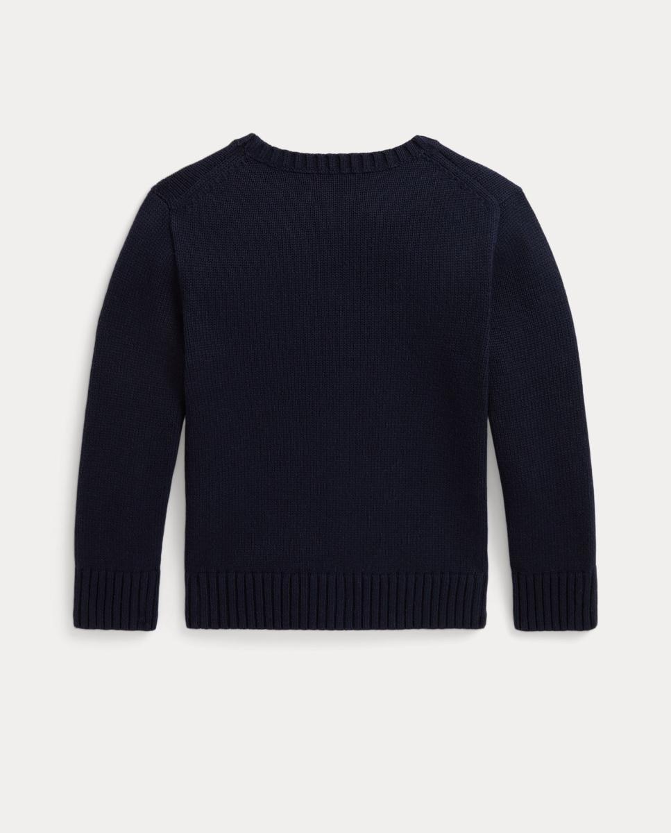 Jersey de bebé unisex de algodón con cuello redondo - Polo Ralph Lauren - Azul marino Azul marino-5
