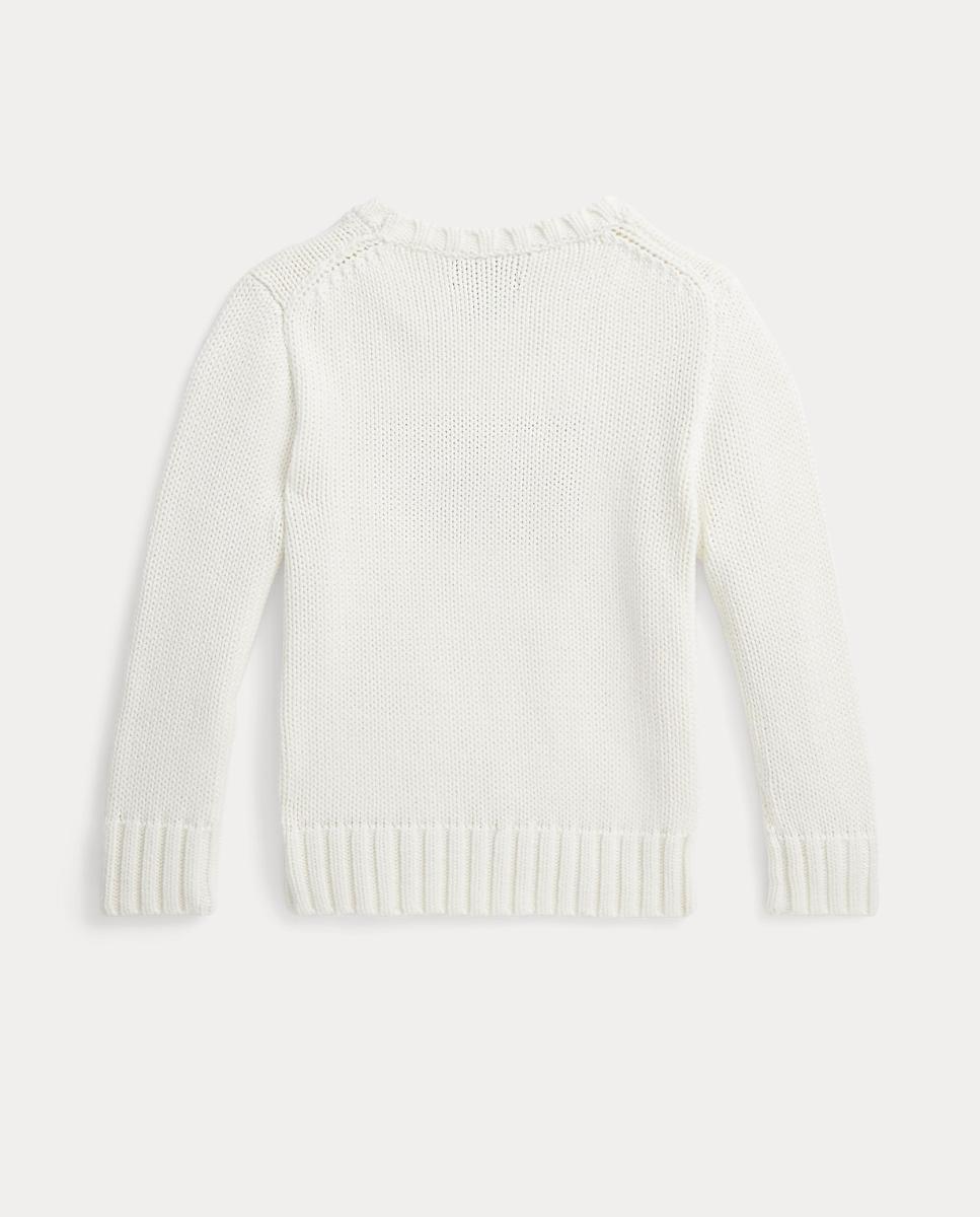 Camisola de Malha Unissexo de Algodão com Bandeira Polo Ralph Lauren Cru-7