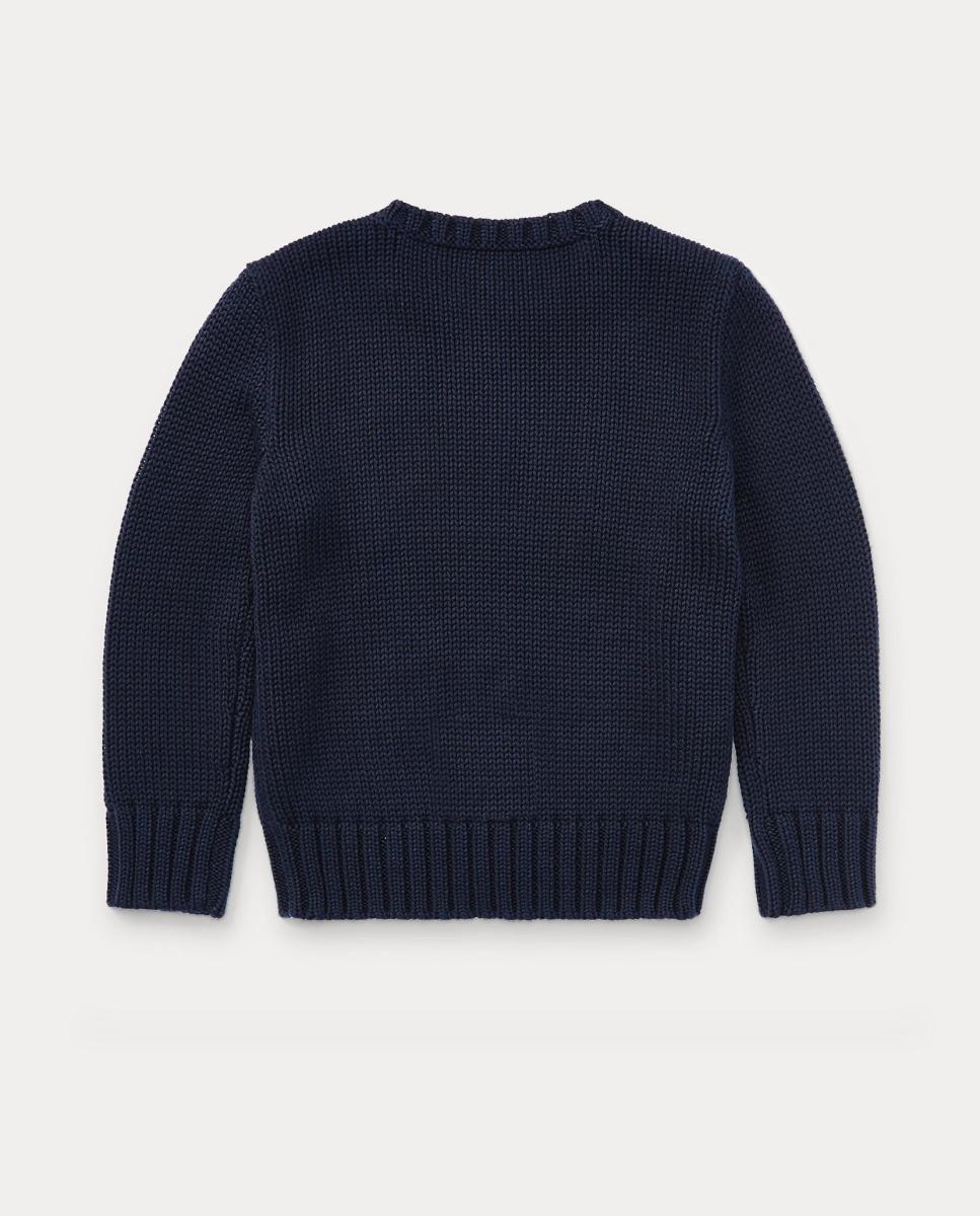 Camisola de Malha Unissexo de Algodão com Bandeira Polo Ralph Lauren Azul-marinho-5