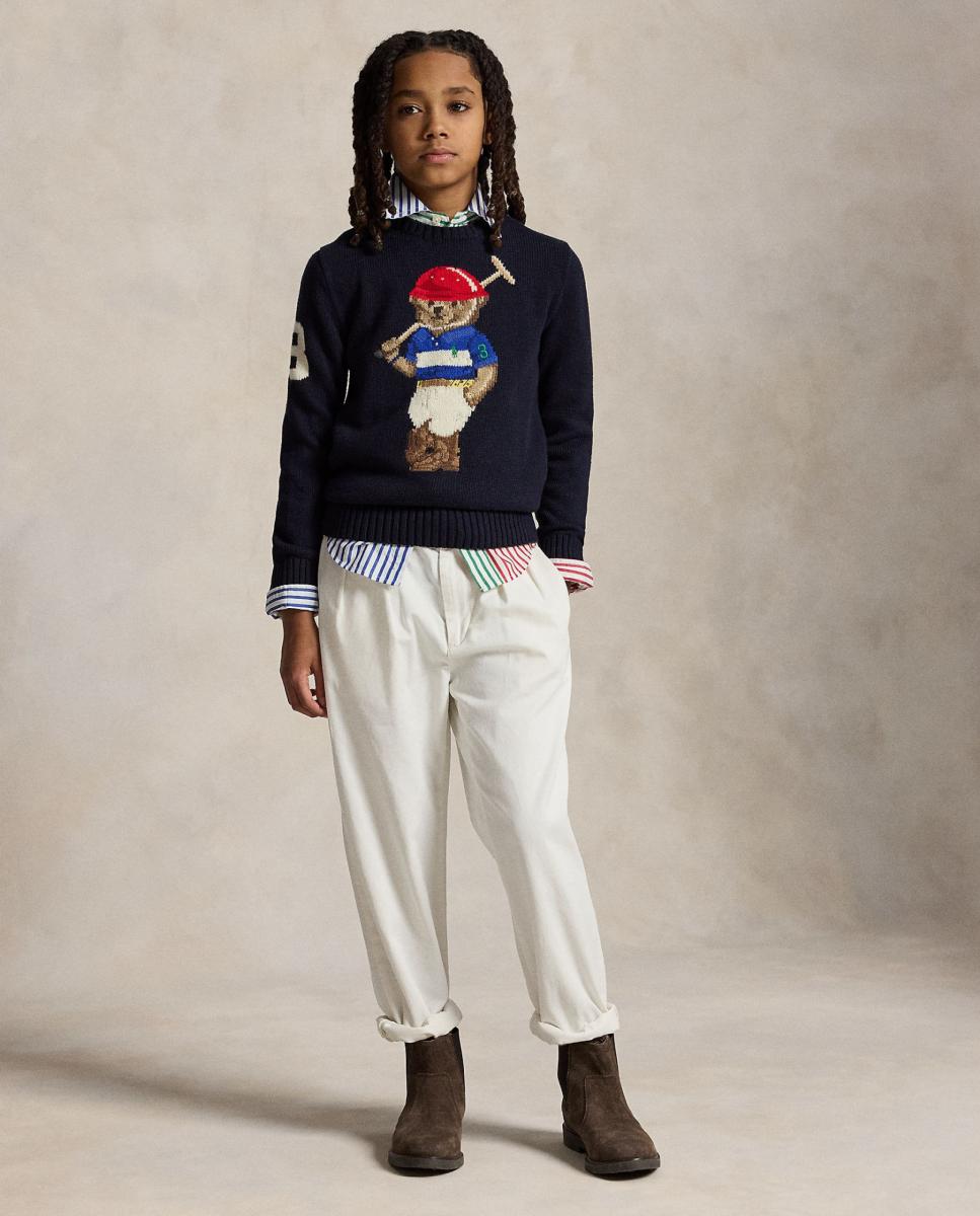 Camisola de Malha com Gola Redonda e Polo Bear Polo Ralph Lauren Azul-marinho-2