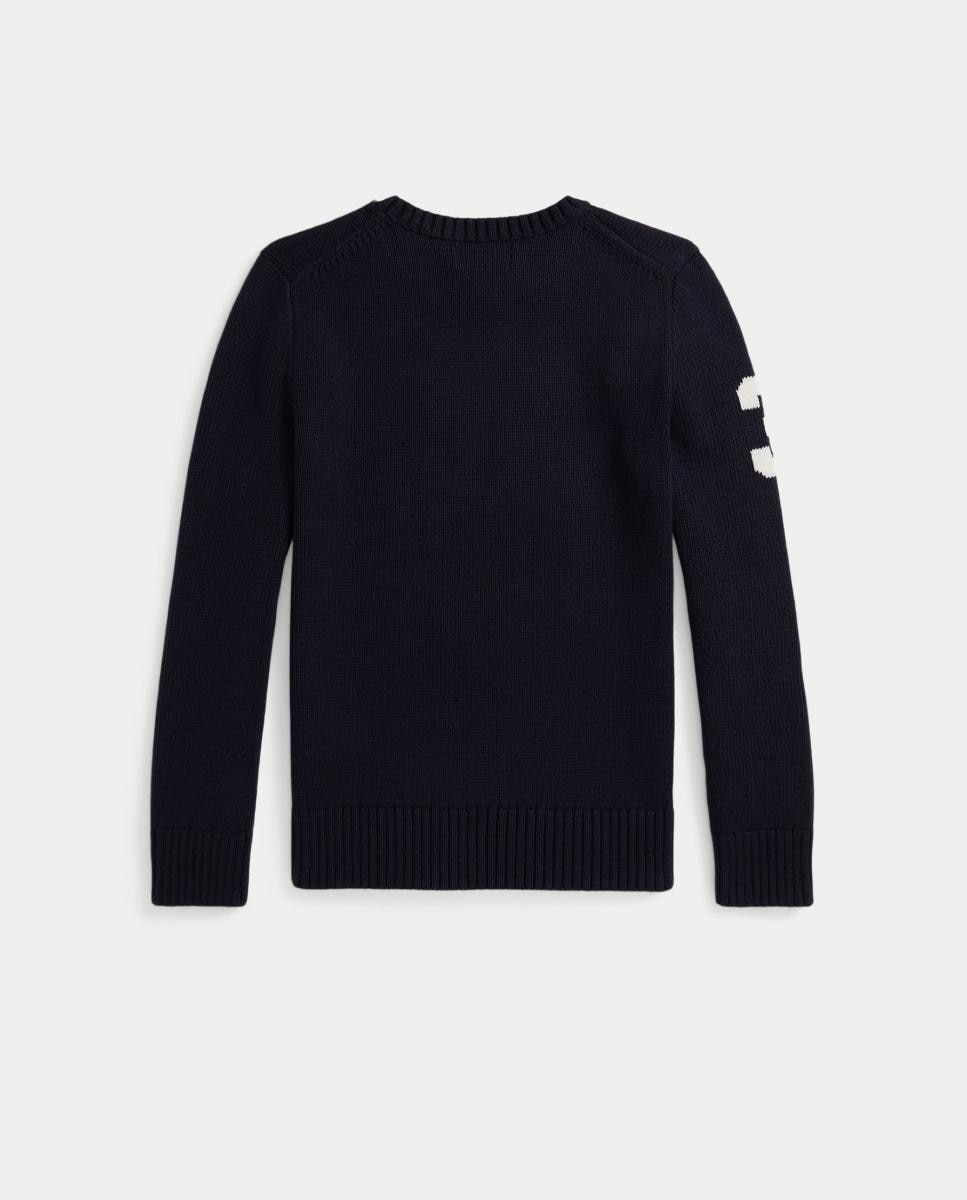 Camisola de Malha com Gola Redonda e Polo Bear Polo Ralph Lauren Azul-marinho-5