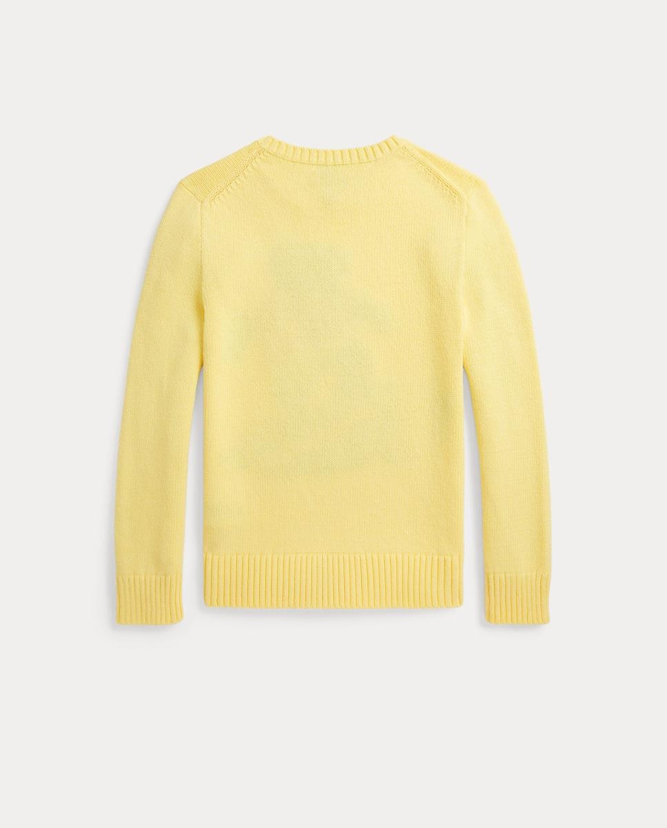 Camisola de Malha de Criança de Algodão com Polo Bear Polo Ralph Lauren Amarelo-2