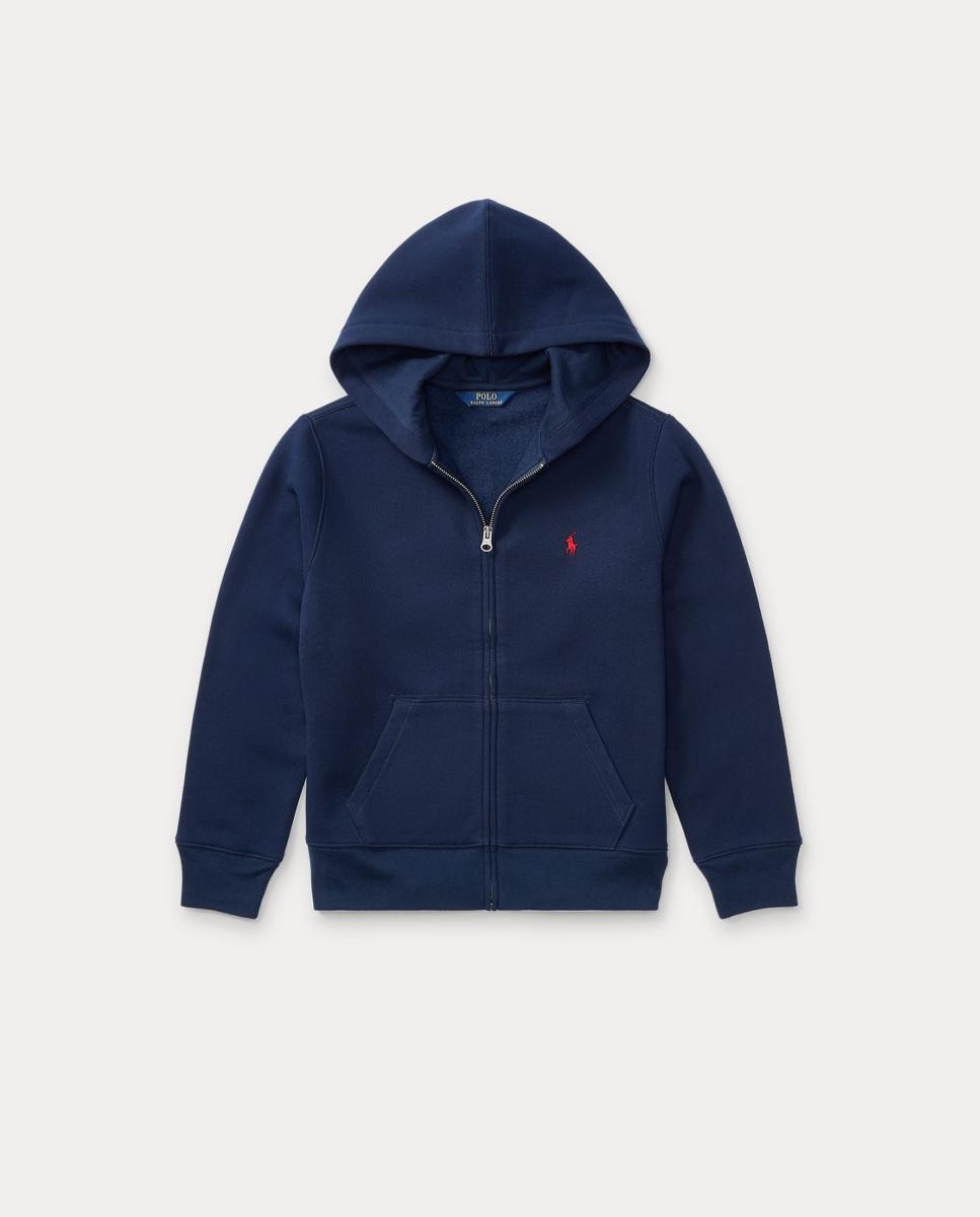 Sweatshirt com Capuz e Fecho de Correr Azul-marinho-4