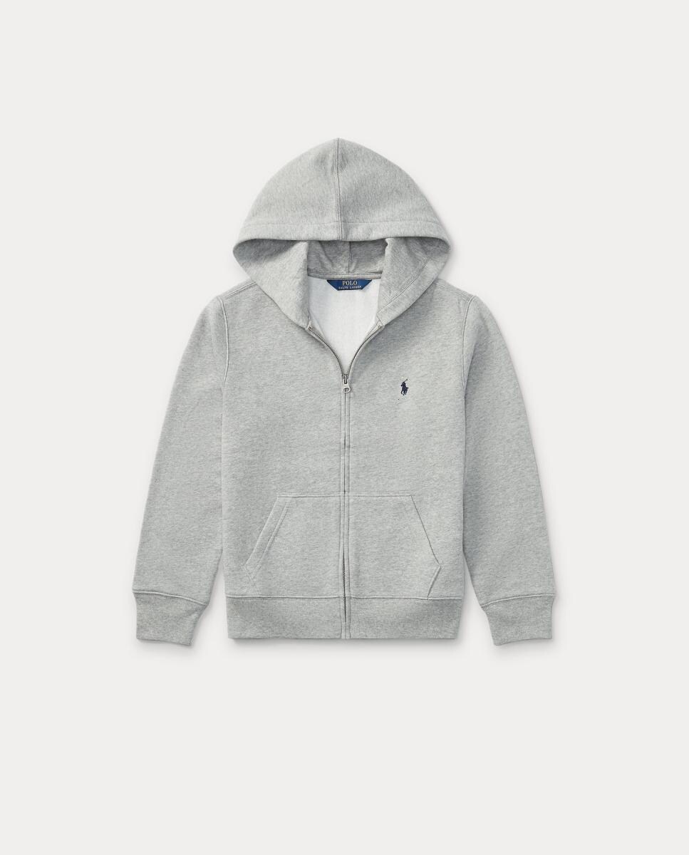 Sweatshirt com Capuz e Fecho de Correr Cinzento-4