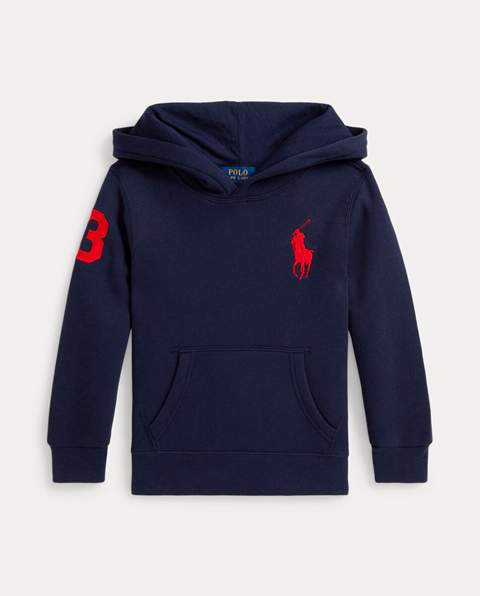 Sweatshirt com Capuz e Big Pony Azul-marinho-4