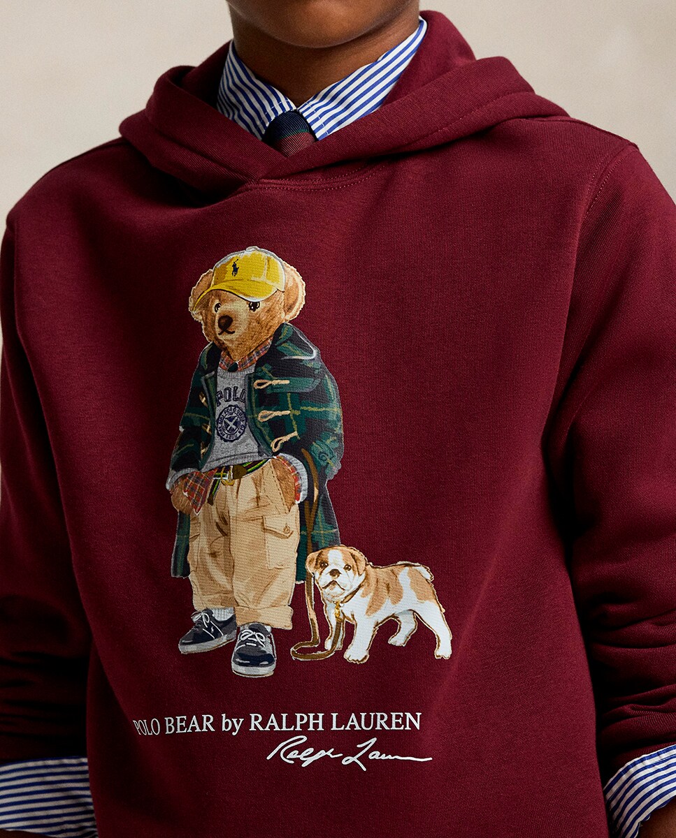 Sweatshirt com Capuz e Polo Bear Bordeaux-2