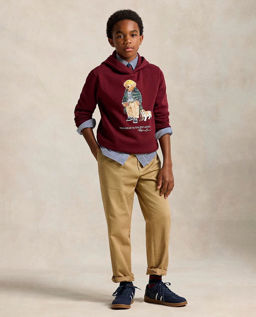 Sweatshirt com Capuz e Polo Bear Bordeaux-3