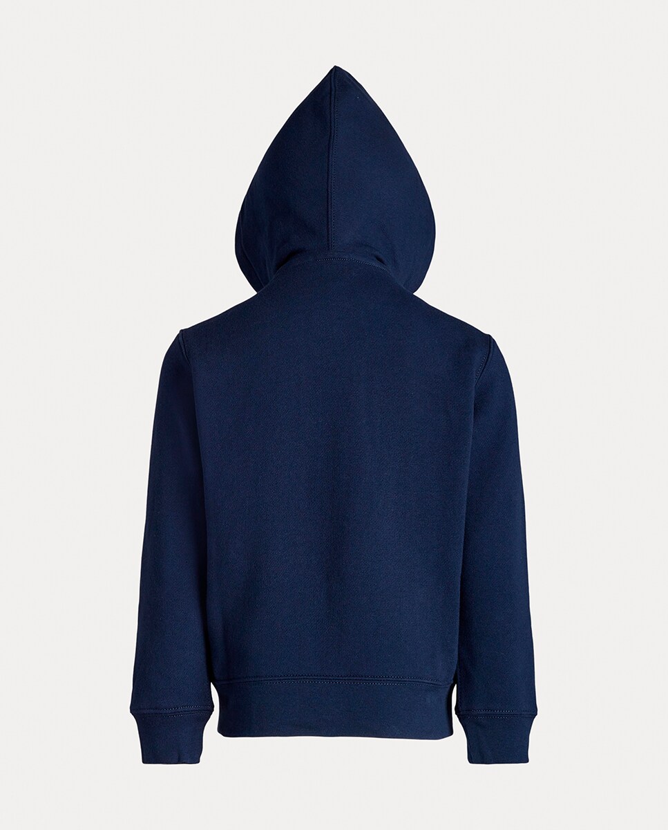 Sweatshirt Unissexo de Felpa com Capuz e Fecho de Correr Azul-marinho-6