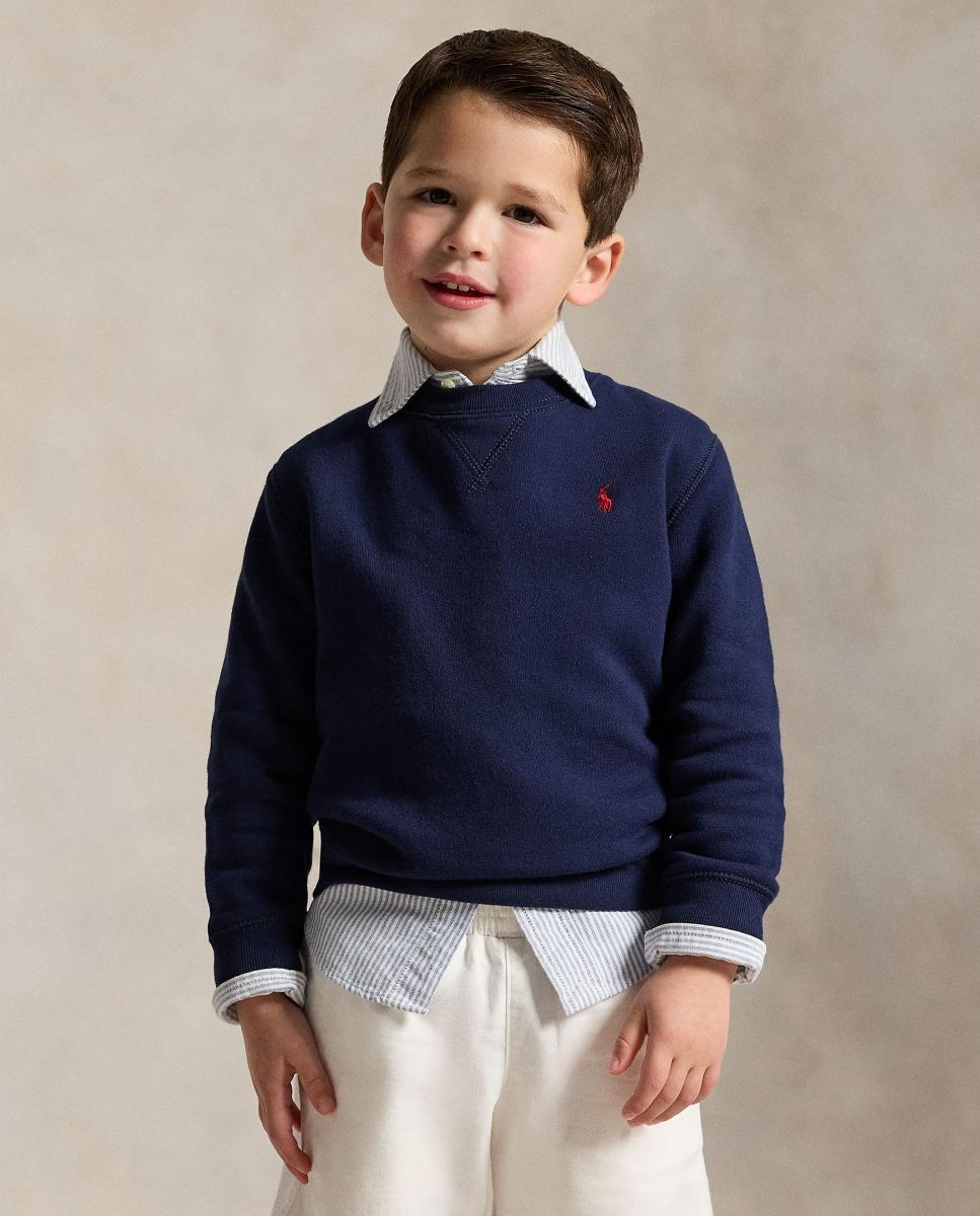 Sweatshirt Unissexo de Felpa com Decote Redondo Polo Ralph Lauren Azul-marinho-2