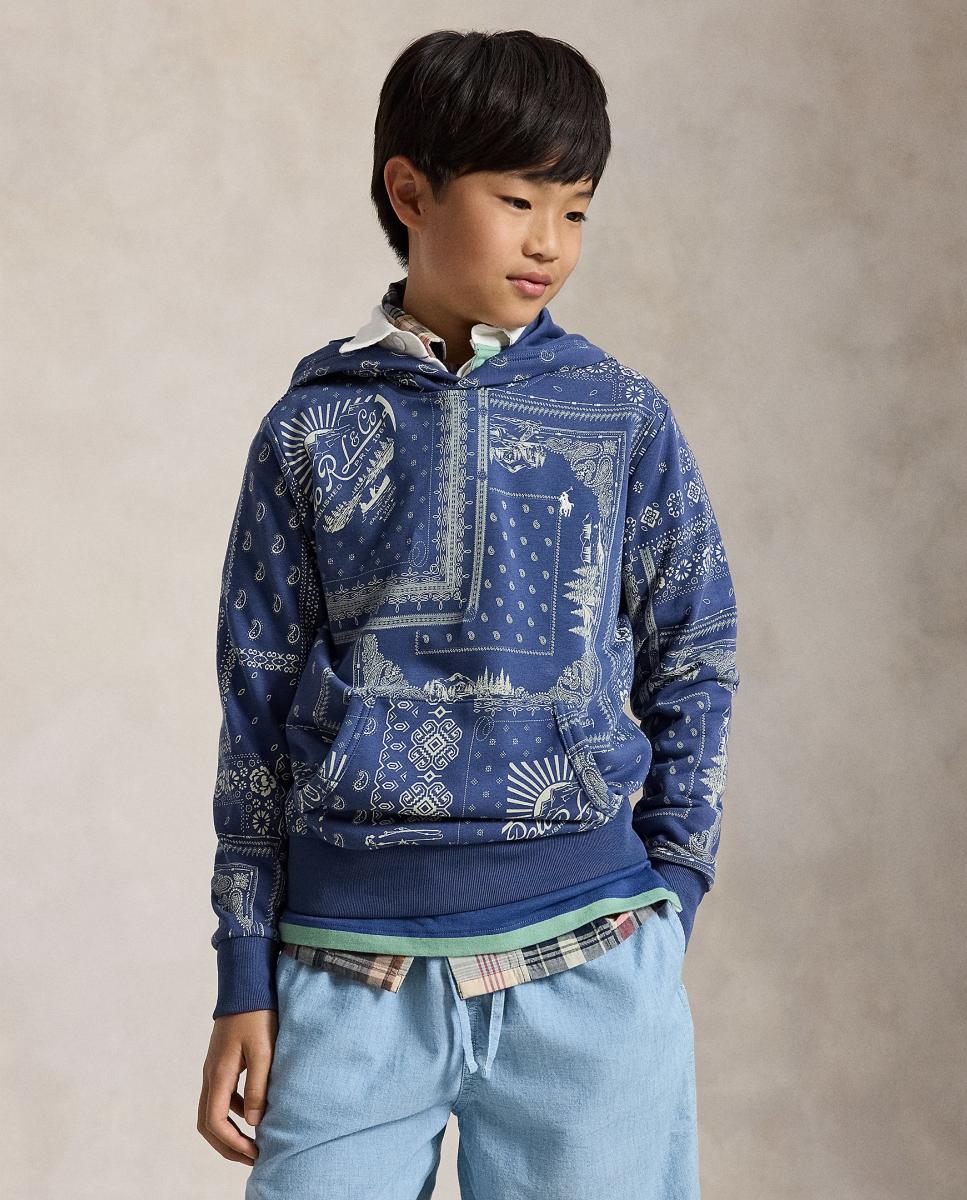 Imagem 0 de Sweatshirt com Capuz de Algodão com Estampado e Bolso Canguru